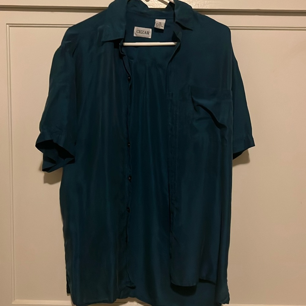 Emerald Silk Shirt